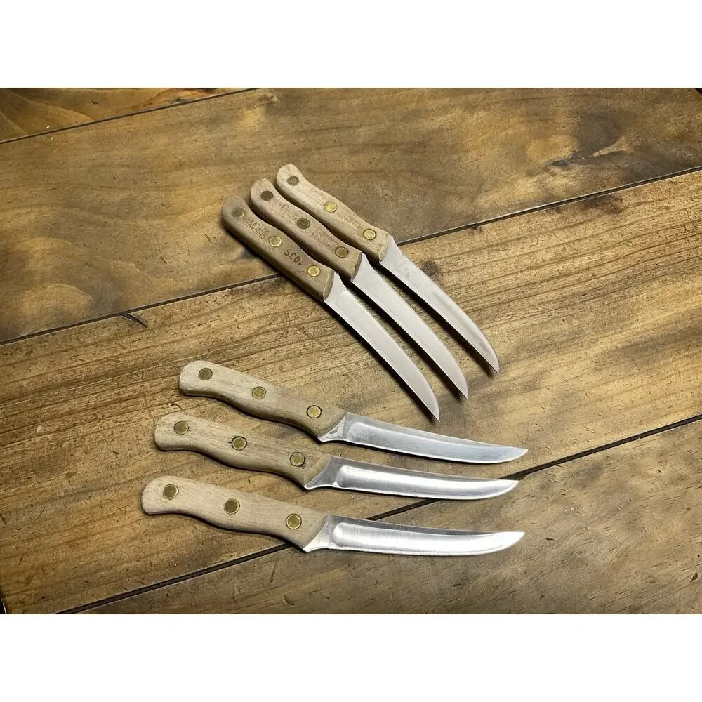 Chicago Cutlery Set of Six 103s Steak Knives w/ Block MSS6 4
